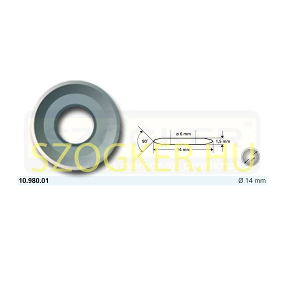 KAUFMANN 1098001 CSEMPEVÁGÓHOZ PÓTKERÉK D14 D06 TENGELLYEL / 1,5mm VASTAG