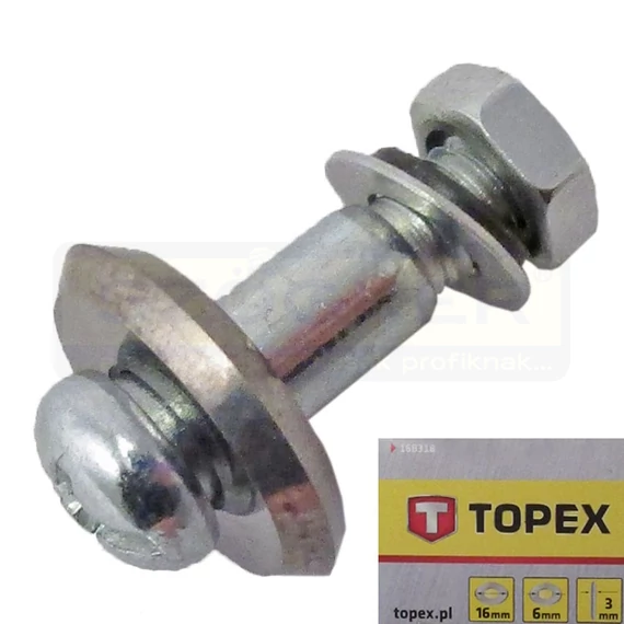 TOPEX 16B318 CSEMPEVÁGÓHOZ PÓTKERÉK D16 D06 TENGELLYEL / 3mm VASTAG
