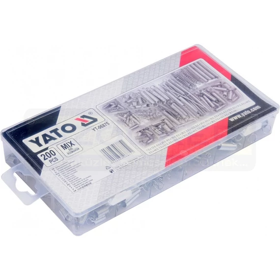 YATO 06875 RUGÓ KÉSZLET 200DB HÚZÓ-NYOMÓ VEGYESEN