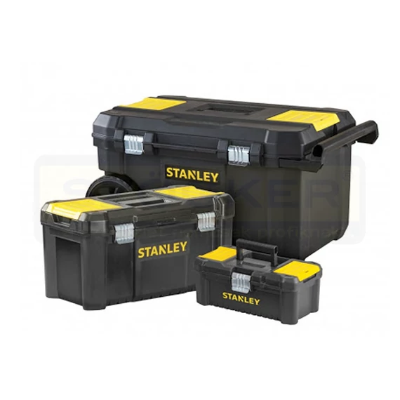 STANLEY STST181065 TÁROLÓ EGYSÉG 3 RÉSZES MŰANYAG TELESZK.FOGANTYÚ, FÉMCSATTOS