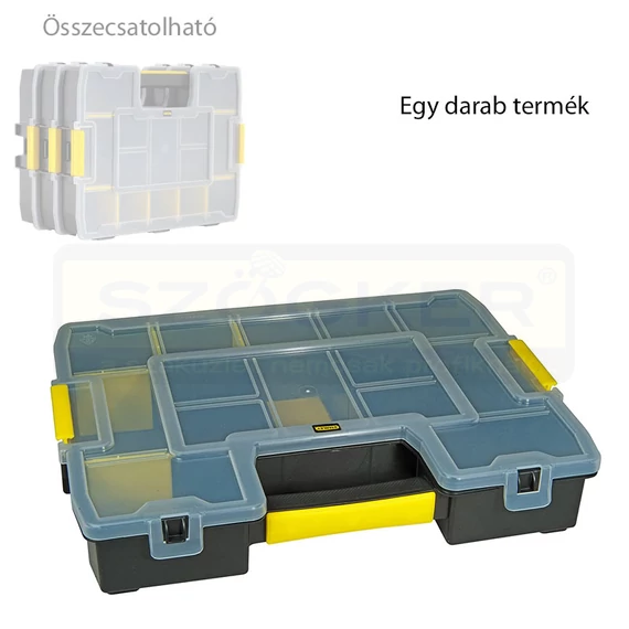 STANLEY 197483 SZORTIMENTER 375*292*67mm 14 RÉSZES CSAVARTÁROLÓ