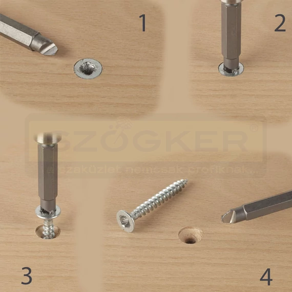 WOLFCRAFT 2982000 TÖRTCSAVAR KIHAJTÓ 2DB-OS BIT BEFOGÁSÚ