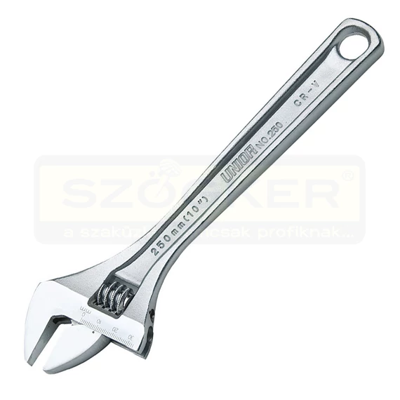 UNIOR 601016 ÁLLÍTHATÓ VILLÁSKULCS 200mm 250/1 KRÓMOZOTT FRANCIA
