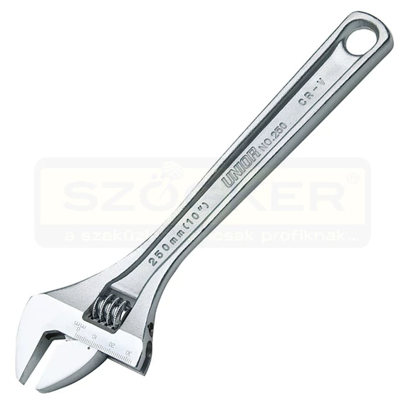 UNIOR 605113 ÁLLÍTHATÓ VILLÁSKULCS 450mm 250 KRÓMOZOTT FRANCIA