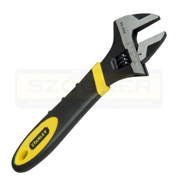 STANLEY 090948 ÁLLÍTHATÓ VILLÁSKULCS 200mm SÁRGA-FEKETE MŰANYAG MARKOLAT