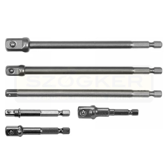 YATO 04629 DUGÓKULCS ADAPTER KÉSZLET 1/4col-3/8col-1/2,6db,