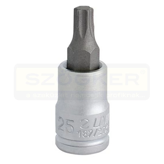 UNIOR 607905 DUGÓKULCS BEHAJTÓHEGY 1/4col 187/2TX /15 TORX