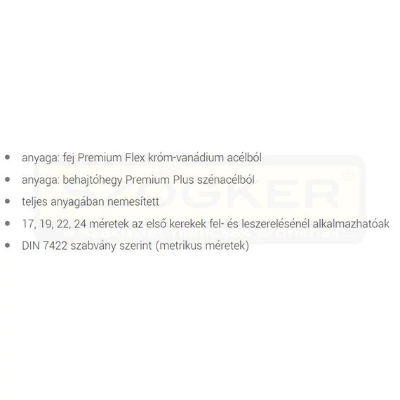 UNIOR 603428 DUGÓKULCS BEHAJTÓHEGY 1/2col 192/2HX /19*20mm IMBUSZ