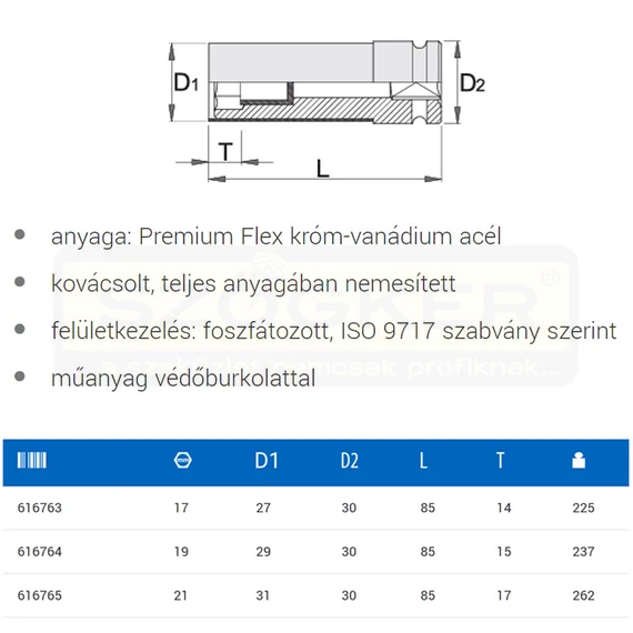 UNIOR 616764 DUGÓKULCS 1/2col GÉPI LEVEGŐS 231/4P/19 6SZ.KÖNNYŰFÉM FELNIH