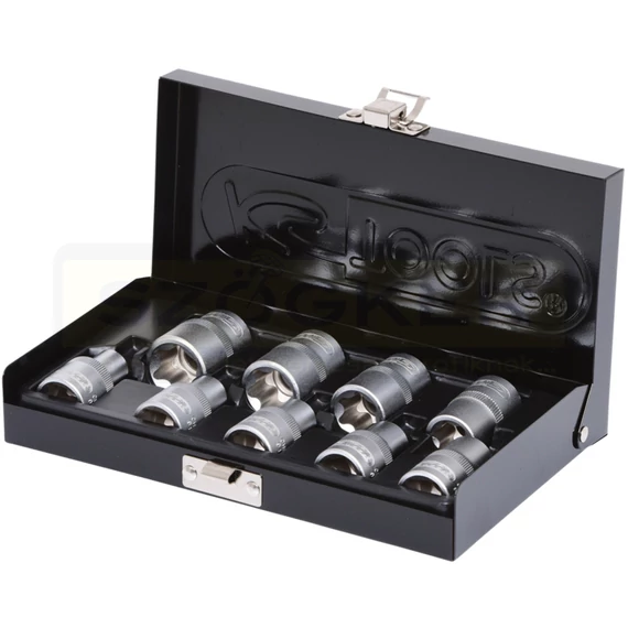 KS TOOLS 911.4410 DUGÓKULCS KÉSZLET 1/2col TORX-E E10-24/09részes