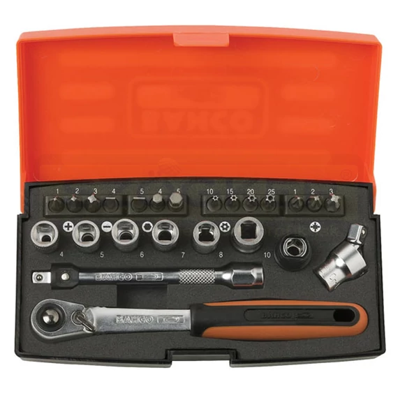 BAHCO SL24 DUGÓKULCS+BIT KÉSZLET 24részes /2EH,3PH,3PZ,2HX,4TX,10DUGÓK.