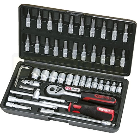 KS TOOLS 911.0646 DUGÓKULCS BEHAJTÓ KÉSZLET 4-M14/46részes, 1/4col