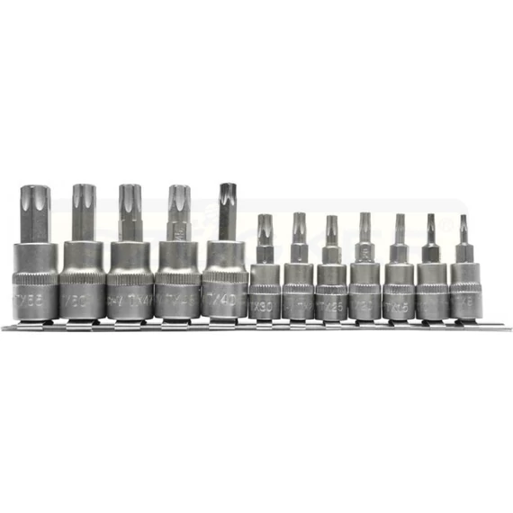 YATO 04331 DUGÓKULCS BEHAJTÓ KÉSZLET TORX 12részes T8-T55 DIN 3120
