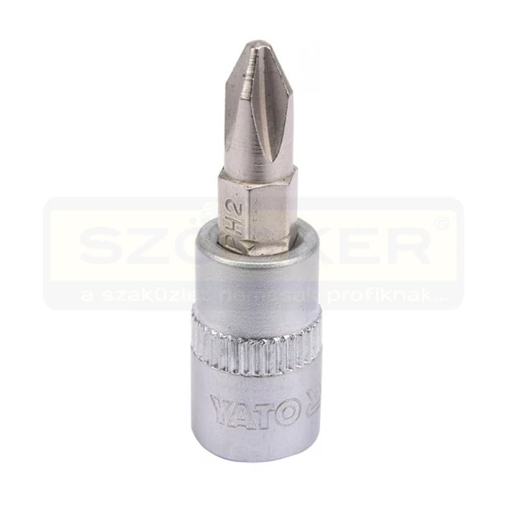 YATO 04412 DUGÓKULCS BEHAJTÓHEGY 1/4col PH2*37mm DIN 3120 CrV