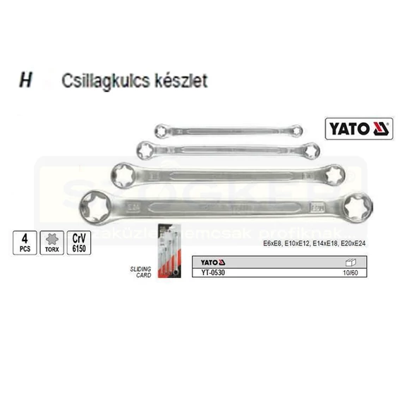 YATO 0530 CSILLAGKULCS KLT TX 06-24/04DB