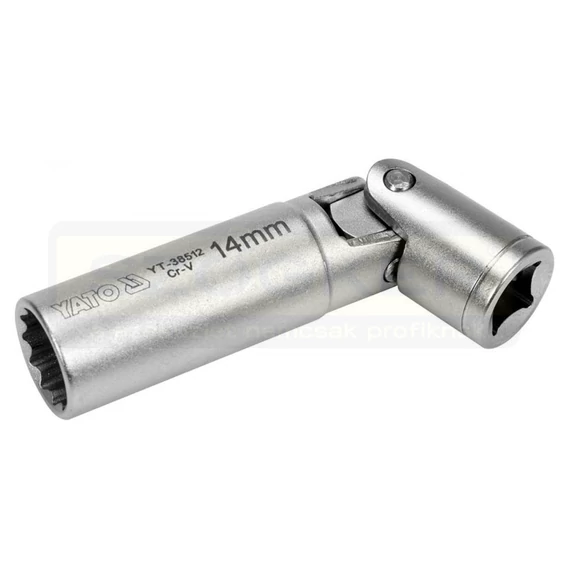 YATO 38512 GYERTYAKULCSFEJ 3/8 14mm 12 SZÖG GÉPI