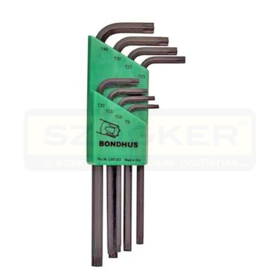 TORXKULCS KÉSZLET T9-T40/08DB. LYUKAS TORX BONDHUS 32434 TR-TL8