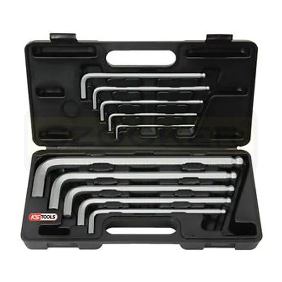 KS TOOLS 151.2150 IMBUSZKULCS KÉSZLET 3-17/10DB-OS HOSSZÚ,GÖMBVÉGŰ