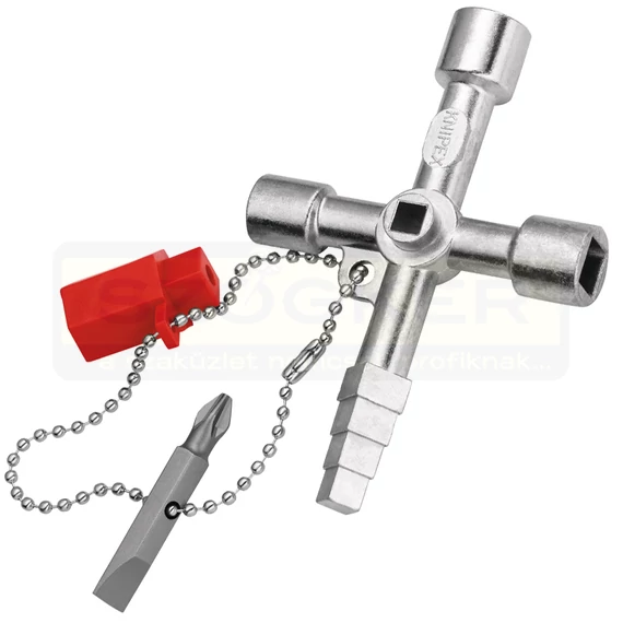 KAPCSOLÓSZEKRÉNY KULCS 5,7,8-AS +LÉPCSŐS KULCS+BIT KNIPEX 001104