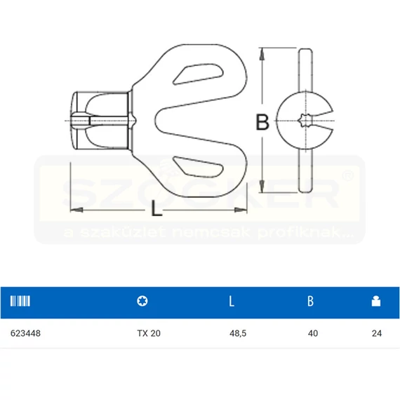 UNIOR 623448 KÜLLŐKULCS TORX 1630/4DTPR