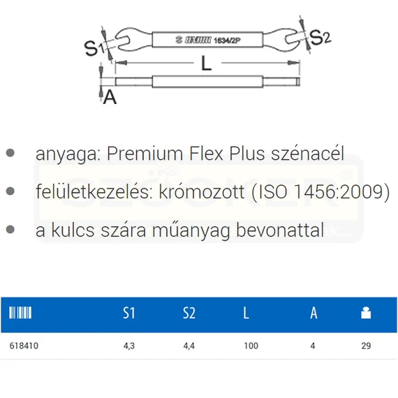 UNIOR 618410 KÜLLŐKULCS 4,3*4,4 SHIMANO 1634/2P