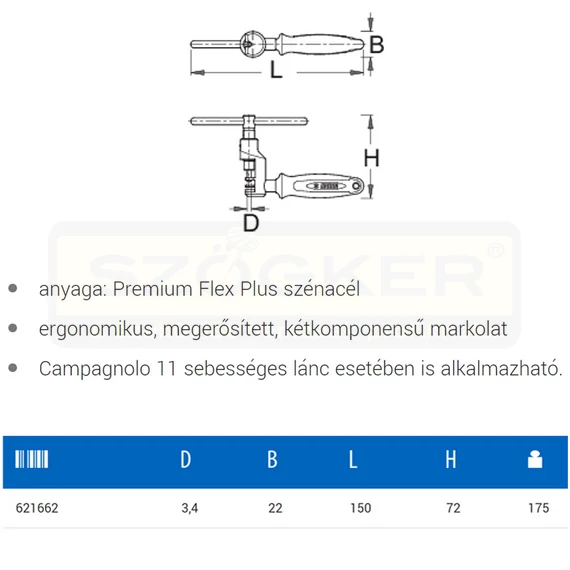 UNIOR 621662 CSAVAROS LÁNCSZERELŐ 1647/2ABI