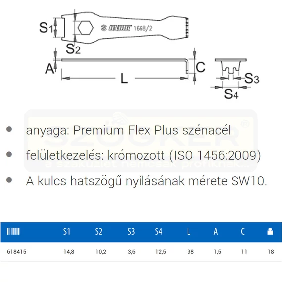UNIOR 618415 KULCS LÁNCKERÉK CSAVARANYÁHOZ 1668/2