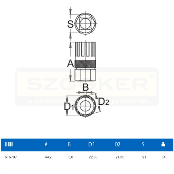 UNIOR 616707 ADAPTER FOGASKOSZORÚHOZ 1670.4/4 COMPAGNOLO