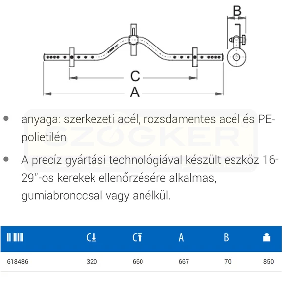 UNIOR 618486 KERÉK KÖZPONTOZÓ 1690/1