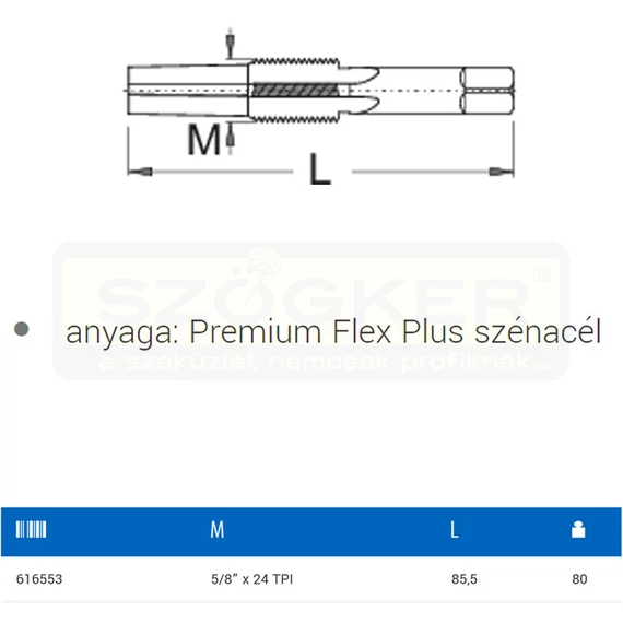 UNIOR 616553 MENETFÚRÓ HAJTÓKARHOZ 1695.1AR 5/8col*24 JOBBOS