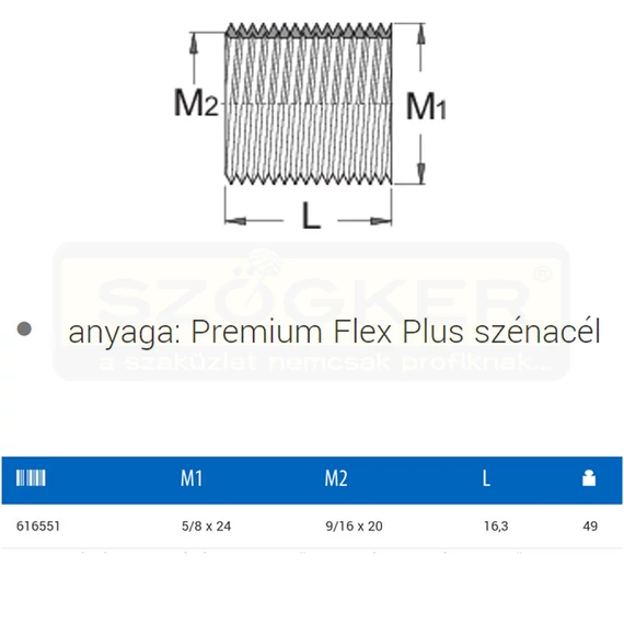 UNIOR 616551 HAJTÓKAR PERSELY 1695.3A 5/8col*24 JOBBOS