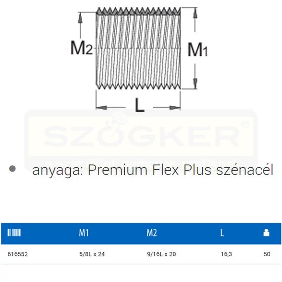UNIOR 616552 HAJTÓKAR PERSELY 1695.4A 5/8col*24 BALOS