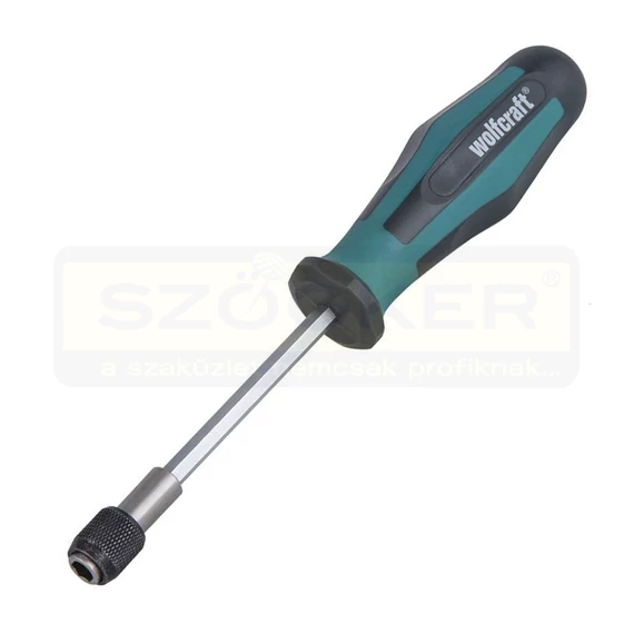 WOLFCRAFT 8725000 KÉZI BEHAJTÓSZÁR 197mm 1/4col MŰANYAG.MARKOLAT FEKETE-ZÖLD