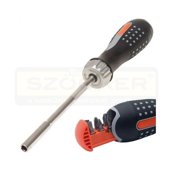 BAHCO 808050 KÉZI BEHAJTÓSZÁR 130mm 1/4col RACSNIS FIX MARKOLAT+BITEK