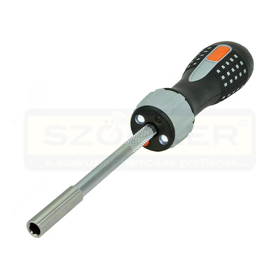 BAHCO 808050L KÉZI BEHAJTÓSZÁR 120mm 1/4col RACSNIS LÁMPÁS+BITEK