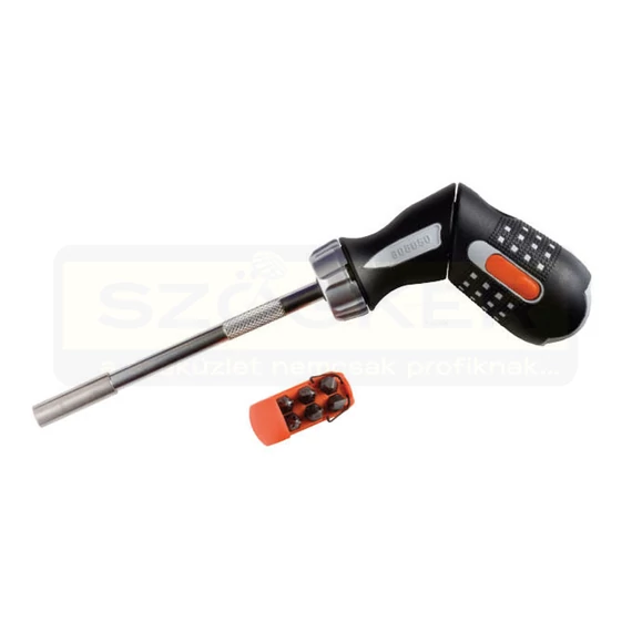 BAHCO 808050P UTOLSÓ DB KÉZI BEHAJTÓSZÁR 130mm 1/4col RACSNIS ÁLLÍTH. MARKOLAT+BITEK