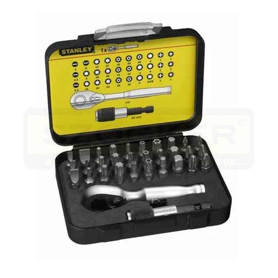 STANLEY 113904 BEHAJTÓHEGY KÉSZLET 32 részes /4EH,3PH,3PZ,7-7TX,4HX+RACSNI/