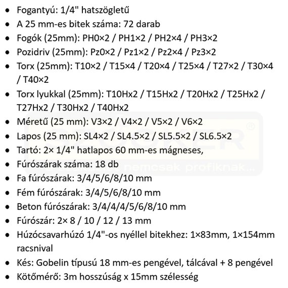 MAKITA B-49725 BEHAJTÓHEGY+FÚRÓ KÉSZLET 96DB-OS MAKPAC KOFFERBEN