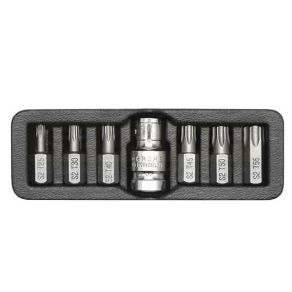 YATO 0410 BEHAJTÓHEGY KÉSZLET TORX TX25-TX55 7 részes