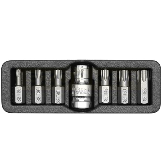 YATO 0416 BEHAJTÓHEGY KÉSZLET BIZTONSÁGI TORX TX25-TX55/7részes