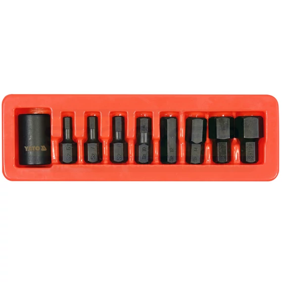 YATO 10662 BEHAJTÓHEGY KÉSZLET 1/2c IMBUSZ 6-19 / 9 RÉSZES