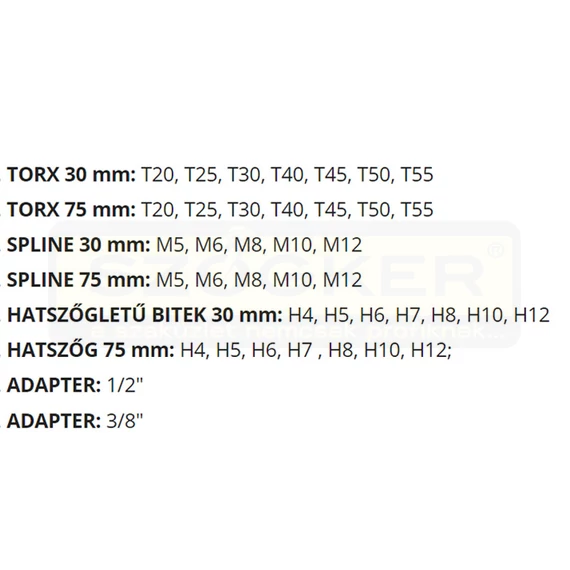 YATO 0400 BEHAJTÓHEGY KÉSZLET 40 részes HX:SPLINE:TORX