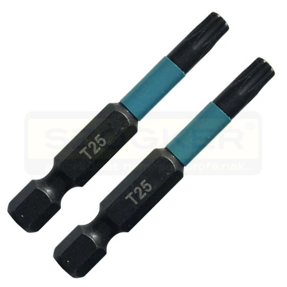 MAKITA B-63797 BEHAJTÓHEGY T25 1/4c C6,3 50mm IMPACT BLACK MÁGNESES 2DB/CS