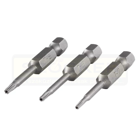 WOLFCRAFT 1260000 BEHAJTÓHEGY KÉSZLET 3DB-OS /LYUKAS TORX 7,8,9, 50mm/