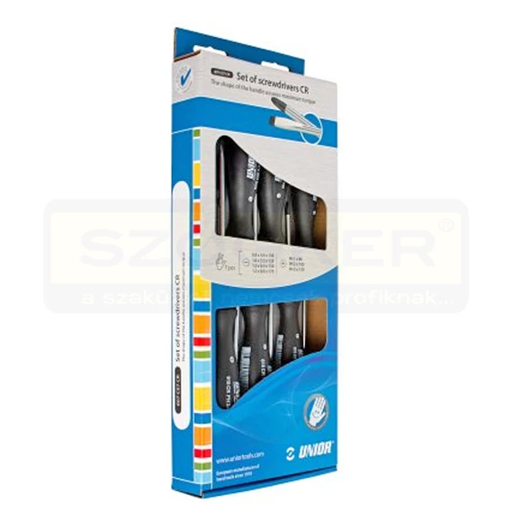 UNIOR 617026 CSAVARHÚZÓ KÉSZLET 607CS7CR 7db-os LAPOS+PH