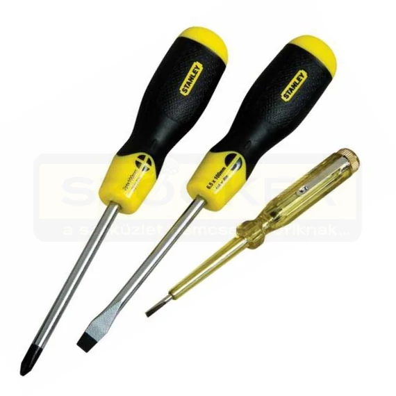 STANLEY 065012 CSAVARHÚZÓ KÉSZLET CUSHIONGRIP 3DB-OS + HORNYÚ
