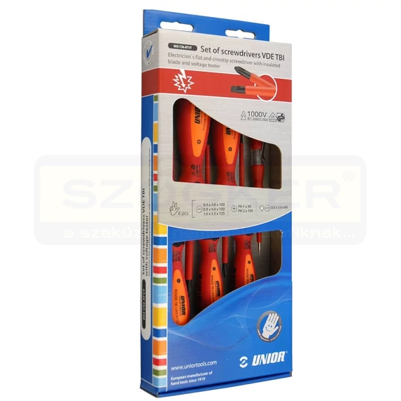 UNIOR 617654 CSAVARHÚZÓ VDE KÉSZLET 603CS6ATVT/06db-OS /3EH,2PH,/