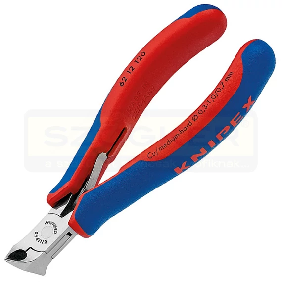 VDE HOMLOKCSÍPŐ FOGÓ 120mm FERDE 15FOKOS VÁGÓÉL KNIPEX 6212120