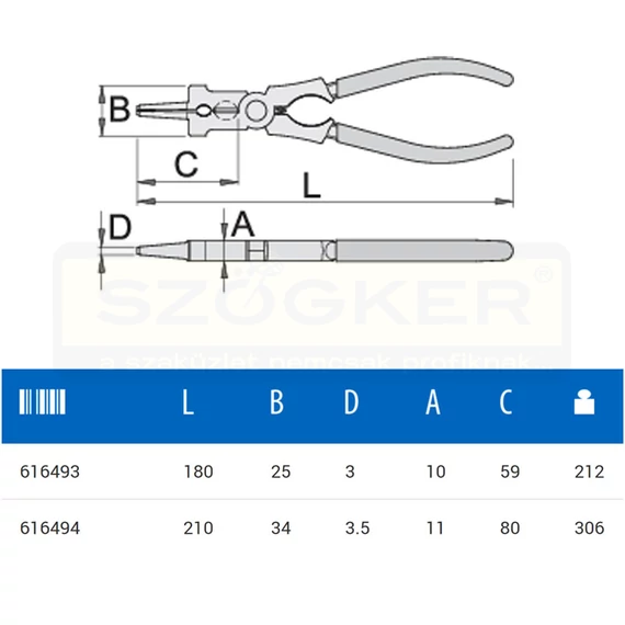 UNIOR 616494 HEGESZTŐ FOGÓ 210mm 436/4P