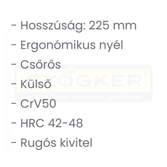 YATO 0607 SZORÍTÓGYŰRŰ FOGÓ 225mm KÜLSŐ EGYENES